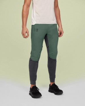 Pantalon On Cloud Correr Hombre Verdes Grises | MX 3640DN