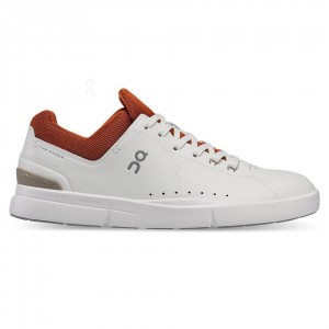Tenis On Cloud THE ROGER Advantage Hombre Blancos Naranjas | MX 3466YU