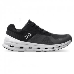 Tenis Para Correr En Carretera On Cloud Cloudrunner Anchos Hombre Negros Blancos | MX 3425DN