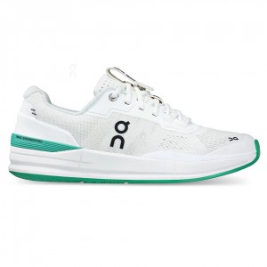 Zapatos Tenis On Cloud THE ROGER Pro Hombre Blancos Turquesa | MX 3620IS